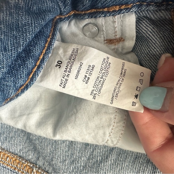 Dynamite Blue Jean Shorts High-Waisted Relaxed Fit - Picture 6 of 6